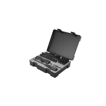 Kompaktní puškařská sada šroubováků Wheeler Engineering. Kombinace klíče F.A.T. s 98 šroubovacími bity a adaptéry činí z této sady sen každého puškaře.